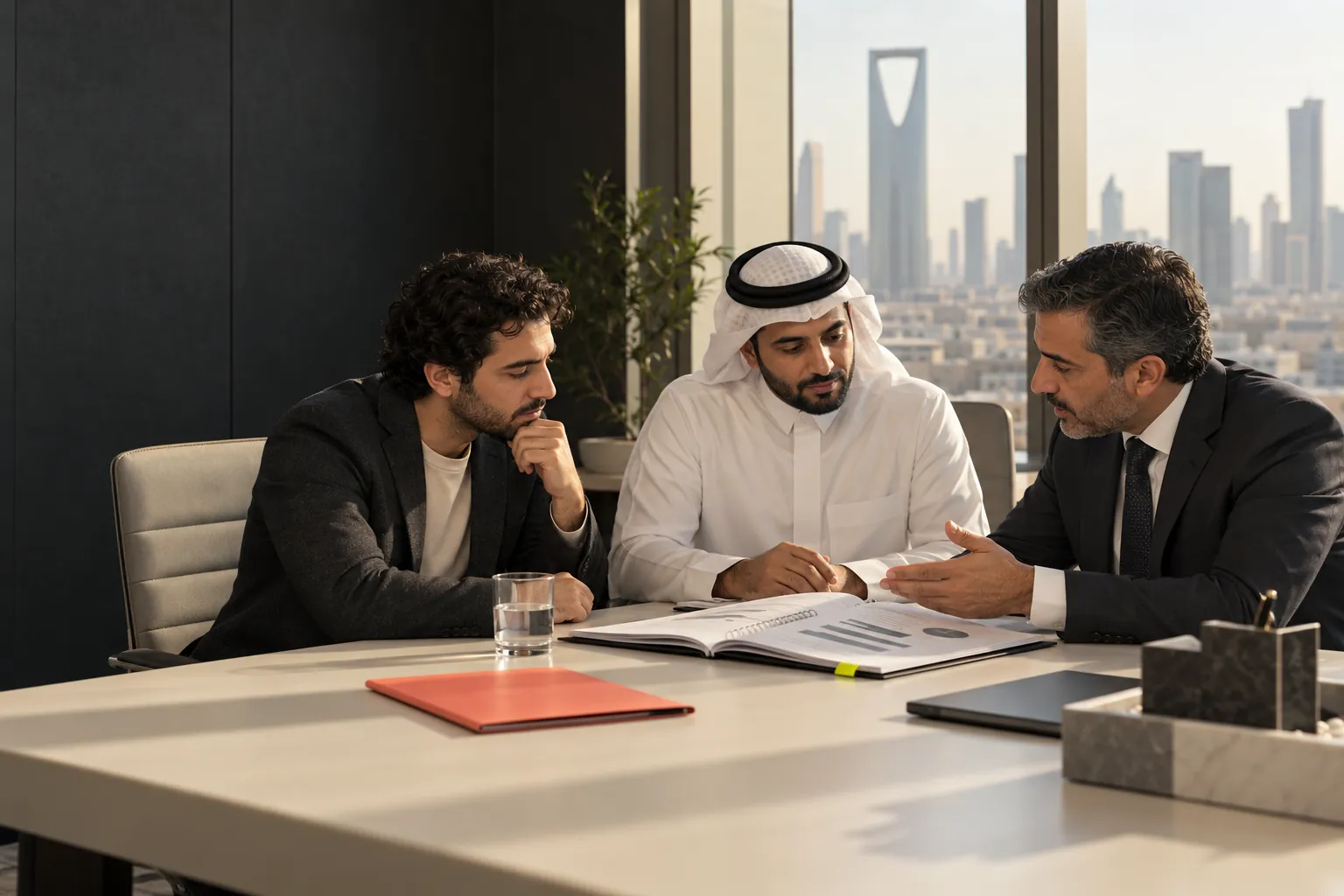 A Tamem team meeting a client in Riyadh